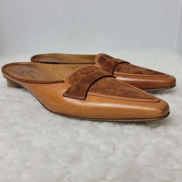Tommy Bahama Women's Size 7 Mule Shoes Point Toe Brown Leather Suede - Picture 1 of 11